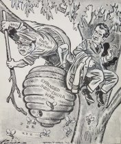 All I'm doing is holding his coat!